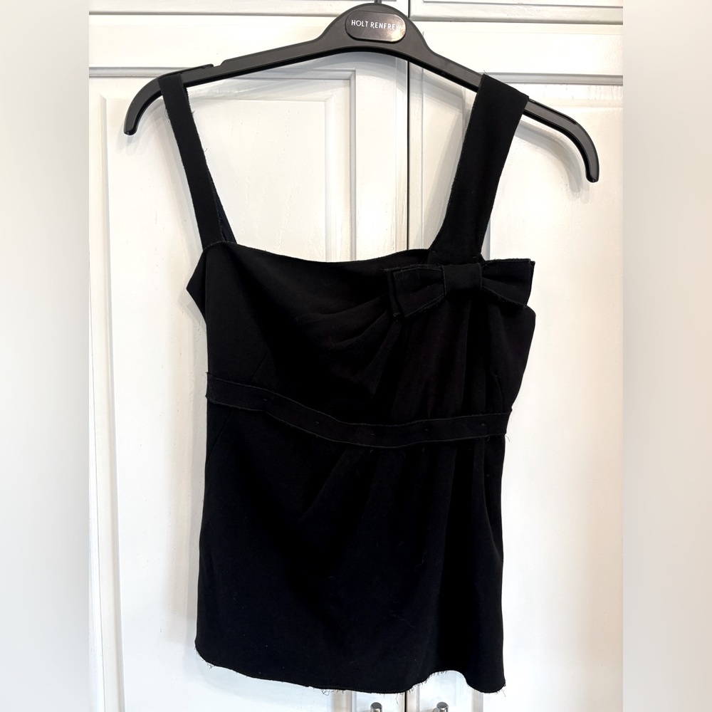 PRADA BLACK ROUGH EDGE TOP 
SZ 42